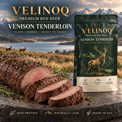 VELINOQ Premium Red Deer Venison Tenderloin – High Protein, Naturally Lean & Ready to Eat-Hugh