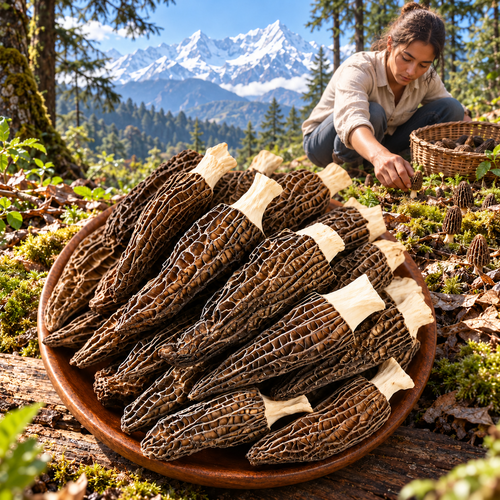 Himalayan Wild Morel Mushrooms — Hand-Picked, Rich & Aromatic-Hugh