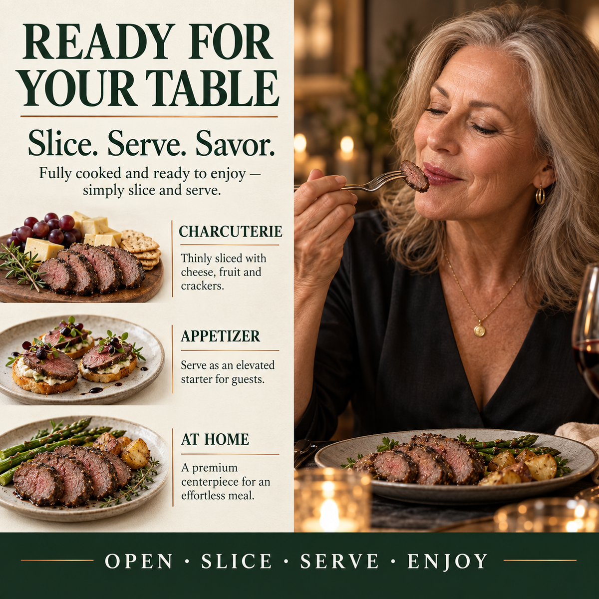 VELINOQ Premium Red Deer Venison Tenderloin – High Protein, Naturally Lean & Ready to Eat-Hugh